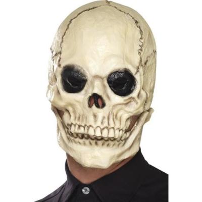 Masque en Latex de T&ecirc;te de Mort avec Mandibule Mobile