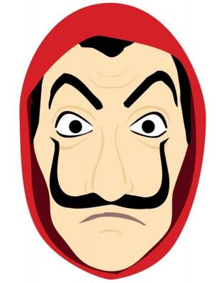 Masque en carton 2D SALVADORE DALI - S&eacute;ries - Taille A4
