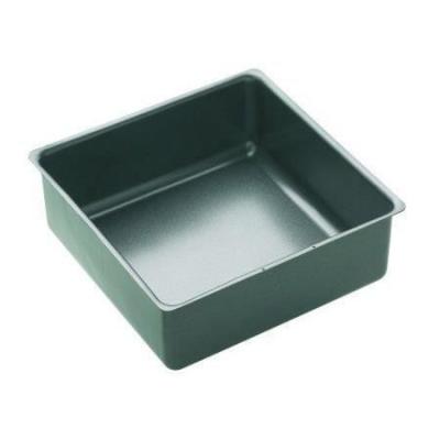 KitchenCraft MasterClass - Moule &agrave; G&acirc;teau Carr&eacute; Antid&eacute;rapant avec Fond Amovible, 25 cm