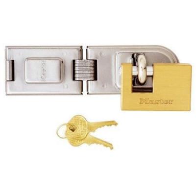 Porte-cadenas avec cadenas MASTER LOCK acier c&eacute;ment&eacute;, 160 mm