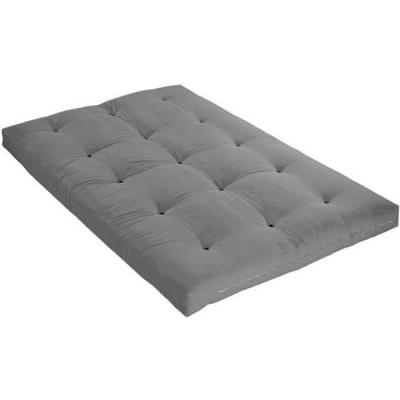 Terre de Nuit Matelas futon gris clair en coton 90x190