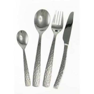 M&eacute;nagere 24 pieces facette acier inox martel&eacute;