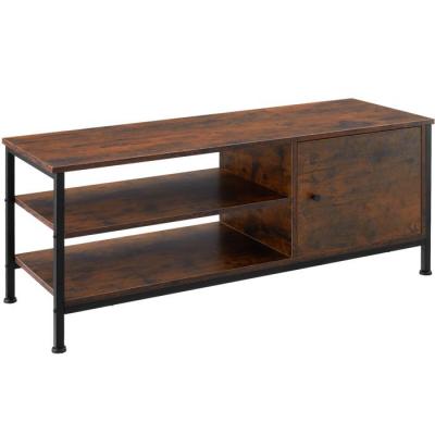Meuble bas Durban 110x40x45,5cm - Bois fonc&eacute; industriel, rustique