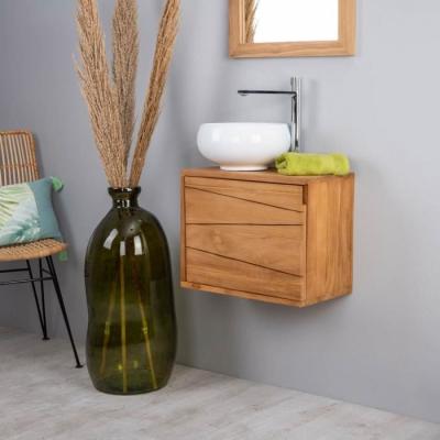 Wanda Collection Meuble de salle de bain suspendu en teck cosy 40cm