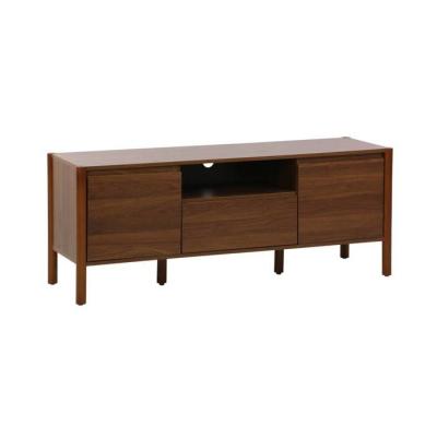 Meuble tv d&eacute;cor bois 2 portes 1 tiroir 140cm noyer
