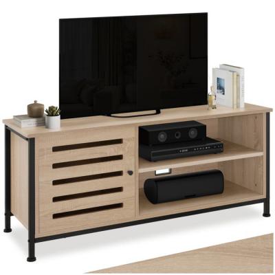 Meuble pour t&eacute;l&eacute;viseur Galway 110x41,5x50,5cm - Bois clair industriel, Ch&ecirc;ne Sonoma