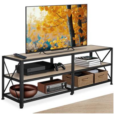Meuble bas  - 141 cm - Bois clair industriel, Ch&ecirc;ne Sonoma