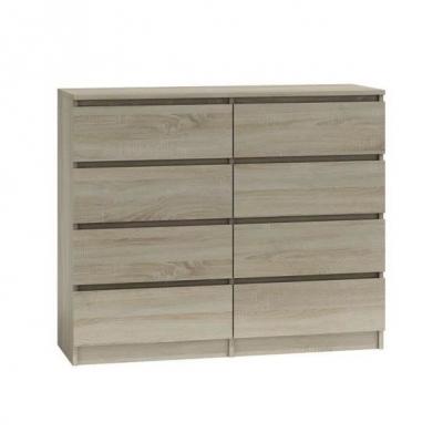 MILAN - Commode contemporaine chambre/salon/bureau 40x120x97 - 8 sonoma