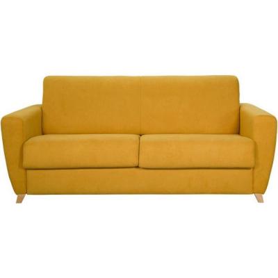 Miliboo - Canap&eacute; convertible scandinave jaune moutarde GRAHAM
