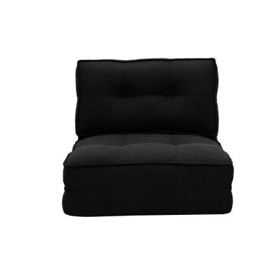 Miliboo Chauffeuse convertible 1 place en tissu noir SALLY