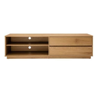 Miliboo Meuble TV finition bois clair ch&ecirc;ne 2 tiroirs L160 cm MADERO