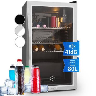 Beersafe xxl frigo 85 l classe g acier porte en verre