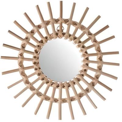 Atmosphera Sun Ratan 30 Cm Wall Mirror Marron