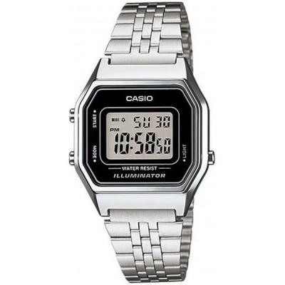 Casio - LA680WA-1D - Vintage - Montre Femme - Quartz Digital - Cadran LCD - Bracelet Acier Gris