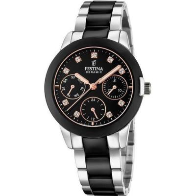 Montre Femme Festina CERAMIC F20497-3 - Bracelet C&eacute;ramique Noir