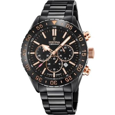 Montre Homme Festina Montres CERAMIC F20577-1 - Bracelet Acier Noir