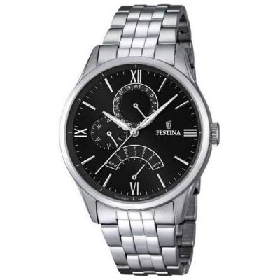 Montre Festina Retro F16822-4 - Montre Multifonctions Argent&eacute;e Homme