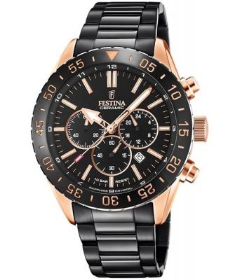Montre Homme Festina Montres CERAMIC F20578-1 - Bracelet Acier Noir