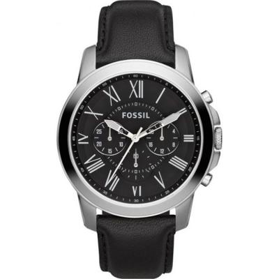 Montre Homme Fossil Grant FS4812 Bracelet Cuir Noir