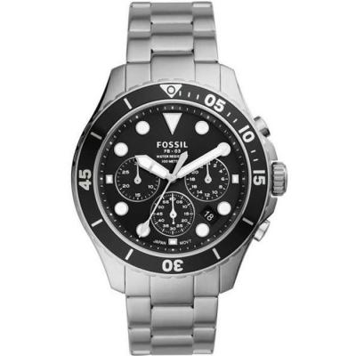 Fossil Montre pour Homme, FB-03 Chronograph, Acier Inoxydable, FS5725