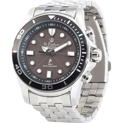St. Leonhard Montre Solaire Radio-pilot&eacute;e pour Homme