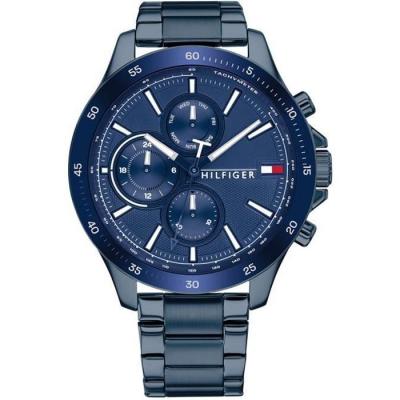 Tommy Hilfiger Montre Bleu Multi-Cadrans Hommes Bank 1791720