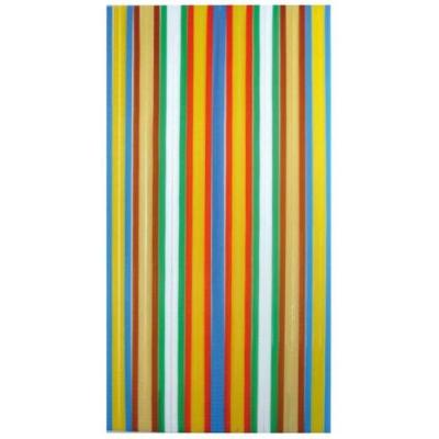 MOREL - Rideau de porte poly&eacute;thyl&egrave;ne Antilles multicolore 120x220 cm