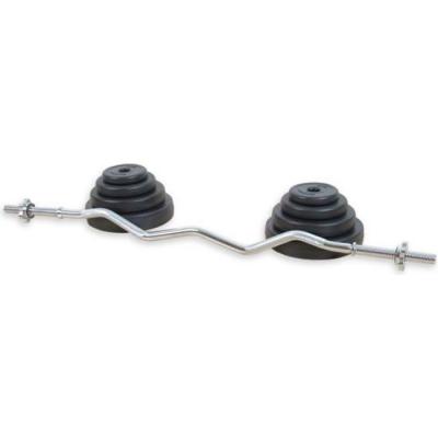 MOVIT Set d'halt&egrave;res 23,5 kg avec barre curl 120 cm