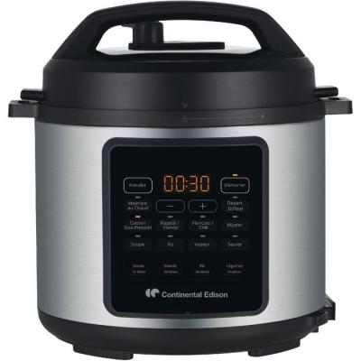 Multicuiseur &eacute;lectrique Continental Edison CEMCSP10006L 6 L 1000 W Noir/Inox
