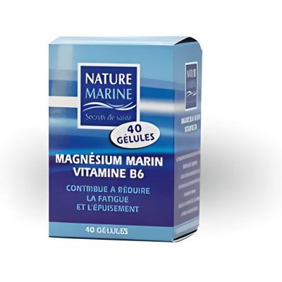 Magn&eacute;sium marin Vitamine B6 40 g&eacute;lules Nat et Form