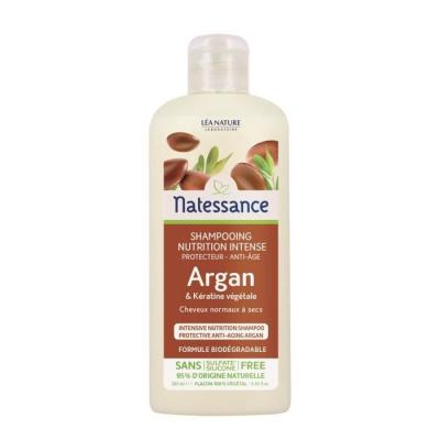 Natessance Shampooing &agrave; l'argan et &agrave; la k&eacute;ratine v&eacute;g&eacute;tale, 250ml