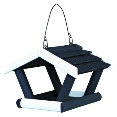 TRIXIE Natura Mangeoire Oiseaux Suspendue 17 x 19 x 14 cm Noir/Blanc