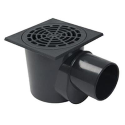 Nicoll Siphon de cour &agrave; panier sortie diam&egrave;tre 110 100mm gris SCP1110