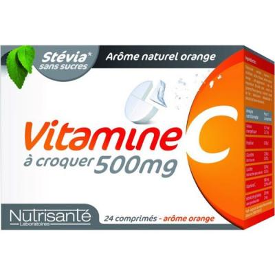 Vitavea Vitamine c 500 a Croquer - Bo&icirc;te 2 tubes de 12 comprim&eacute;s