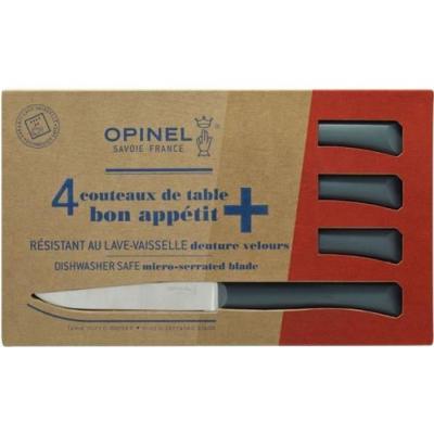 OPINEL - Coffret de 4 couteaux de table Bon Appetit+ Anthracite Gris