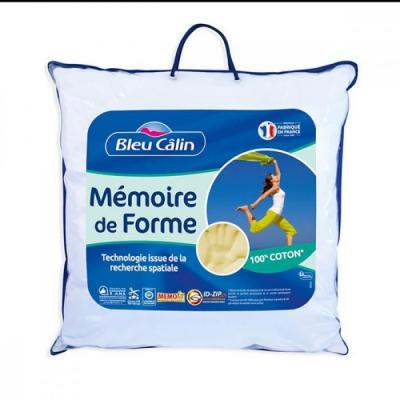 Oreiller &Agrave; M&eacute;moire De Forme 60 X 60 Cm "M&eacute;mofil" Bleu Cabeige