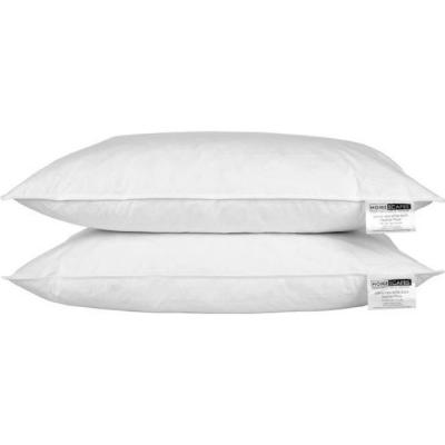 Homescapes - Oreiller en plumes de canard 50 x 75 cm, Lot de 2 - Blanc