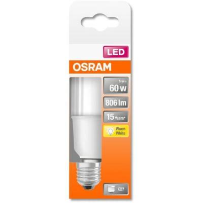OSRAM Ampoule Stick LED d&eacute;poli avec radiateur 8W=60 E27 chaud