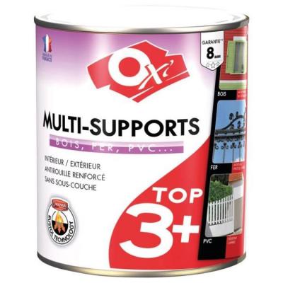 Durieu - oxi - Peinture top 3 bois fer pvc satin 2.5L blanc cr&egrave;me