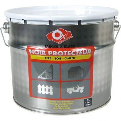 Oxi XBLAC2 Targol Vernis protecteur pour fer/bois/ciment 2 L Noir