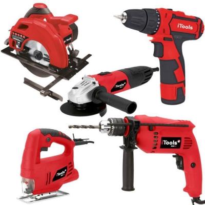 Pack 6 outils Itools meuleuse + perceuse + visseuse + scie circulaire + scie sauteuse et mallette