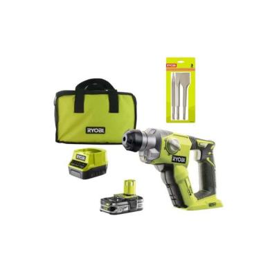 Pack Marteau perforateur 18V OnePlus - 1 batterie LithiumPlus 2.5Ah - Kit 3 burins SDS+ - RAKSPC03