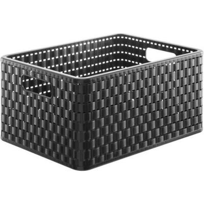 Bac plastique noir l.27.8 x P.36.8 x H.19.1 cm cm, 18 l - Sundis