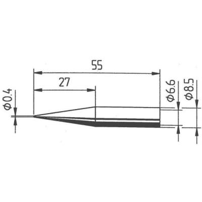 Panne de fer &agrave; souder pointue 0,4mm Ersa 842 UD