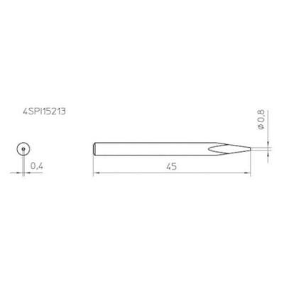 Panne de rechange 0.8mm Weller WHS 40