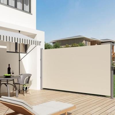 Brise-vue lat&eacute;ral extensible 3,5 x 1,8 m beige Songmics
