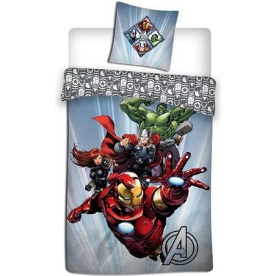 Game - Parure de Lit Enfant - Housse de Couette - Bleu - Avengers