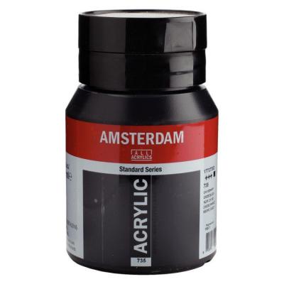 Peinture Acrylique - Noir oxyde - 735 - - Pot de 500ml
