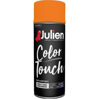 Julien - Peinture a&eacute;rosol fluo orange 400ml - Orange