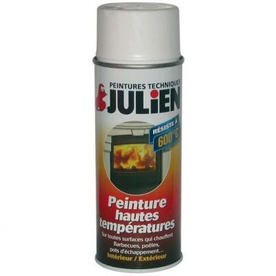 Bombe de peinture Hautes temp&eacute;ratures JULIEN blanc brillant 400 ml